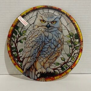 Suncatcher Acrylic Snowy Owl Wildlife Home Cabin Decor 7.5”